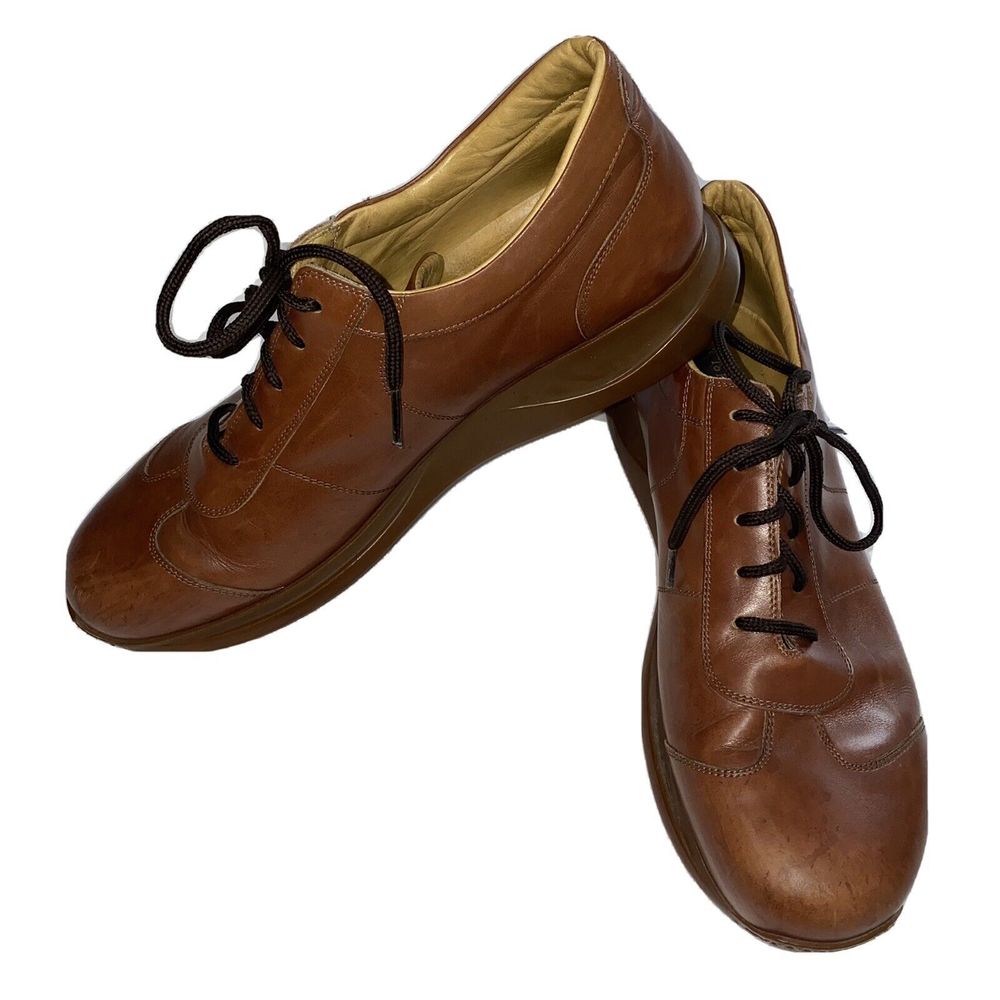 To Boot New York Brown Leather Low Top Sneakers Lace Up Casual 13 (12.5)